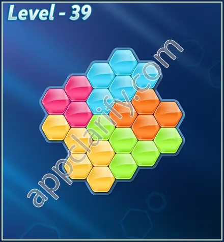 Block! Hexa Puzzle Rotate 5 Holic Level 39 Solution