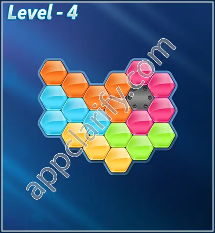 Block! Hexa Puzzle Rotate 5 Holic Level 4 Solution
