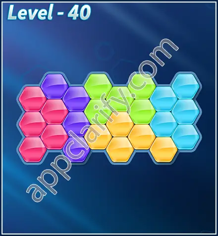 Block! Hexa Puzzle Rotate 5 Holic Level 40 Solution