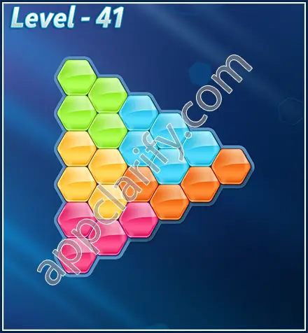 Block! Hexa Puzzle Rotate 5 Holic Level 41 Solution