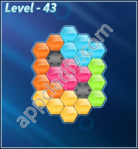 Block! Hexa Puzzle Rotate 5 Holic Level 43 Solution