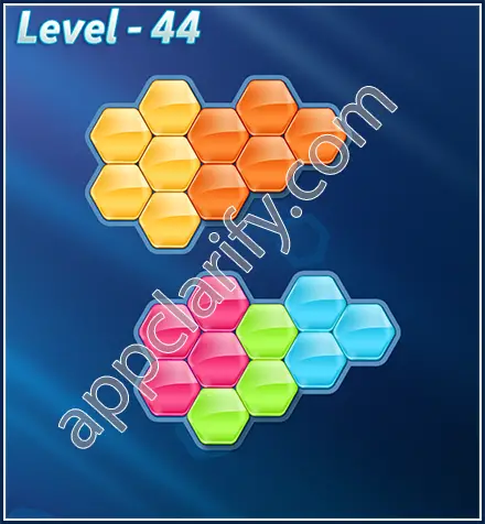 Block! Hexa Puzzle Rotate 5 Holic Level 44 Solution