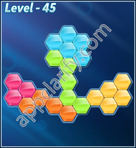 Block! Hexa Puzzle Rotate 5 Holic Level 45 Solution