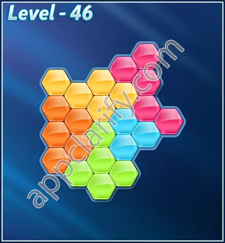 Block! Hexa Puzzle Rotate 5 Holic Level 46 Solution