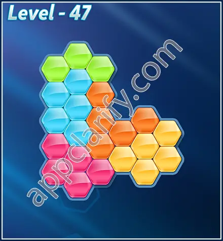 Block! Hexa Puzzle Rotate 5 Holic Level 47 Solution