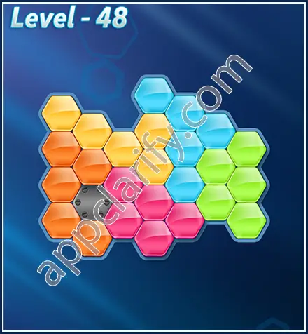 Block! Hexa Puzzle Rotate 5 Holic Level 48 Solution