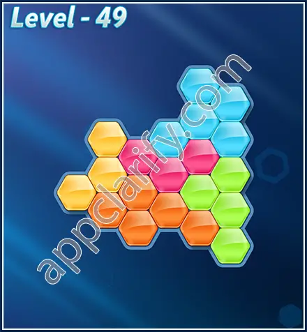 Block! Hexa Puzzle Rotate 5 Holic Level 49 Solution