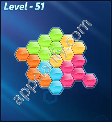 Block! Hexa Puzzle Rotate 5 Holic Level 51 Solution