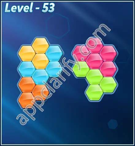 Block! Hexa Puzzle Rotate 5 Holic Level 53 Solution