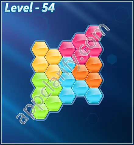 Block! Hexa Puzzle Rotate 5 Holic Level 54 Solution