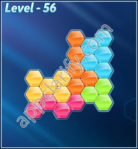Block! Hexa Puzzle Rotate 5 Holic Level 56 Solution