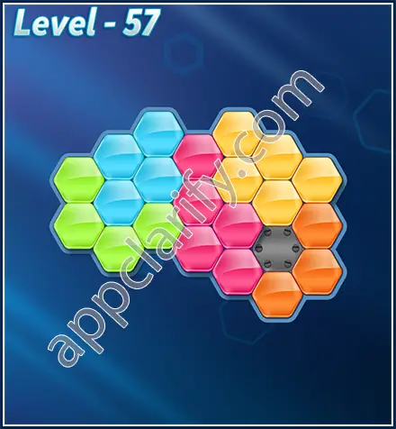 Block! Hexa Puzzle Rotate 5 Holic Level 57 Solution