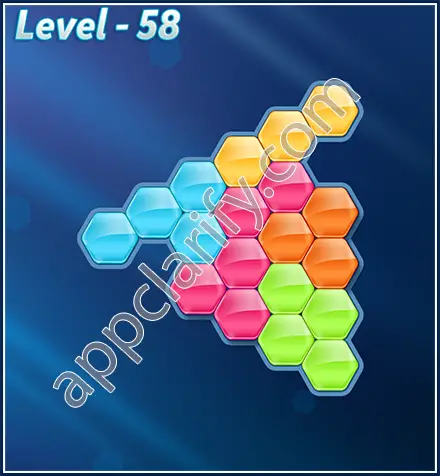 Block! Hexa Puzzle Rotate 5 Holic Level 58 Solution