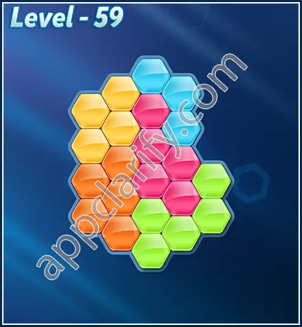 Block! Hexa Puzzle Rotate 5 Holic Level 59 Solution