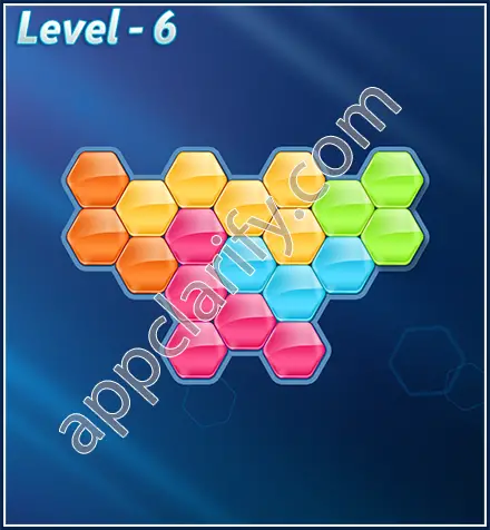 Block! Hexa Puzzle Rotate 5 Holic Level 6 Solution