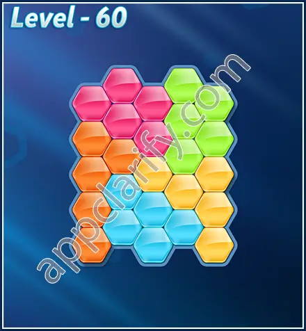 Block! Hexa Puzzle Rotate 5 Holic Level 60 Solution