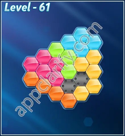 Block! Hexa Puzzle Rotate 5 Holic Level 61 Solution