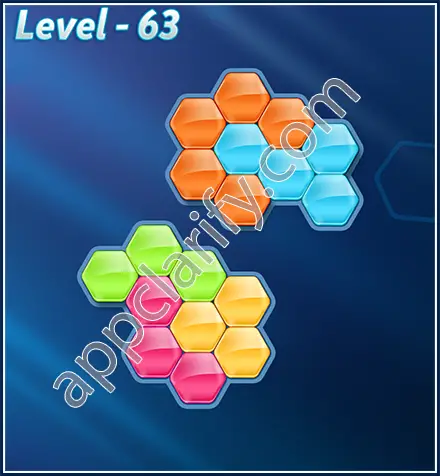 Block! Hexa Puzzle Rotate 5 Holic Level 63 Solution