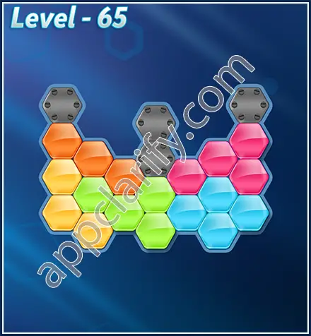 Block! Hexa Puzzle Rotate 5 Holic Level 65 Solution