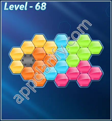 Block! Hexa Puzzle Rotate 5 Holic Level 68 Solution