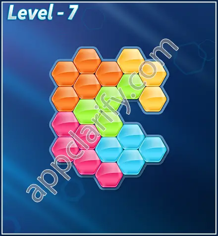 Block! Hexa Puzzle Rotate 5 Holic Level 7 Solution