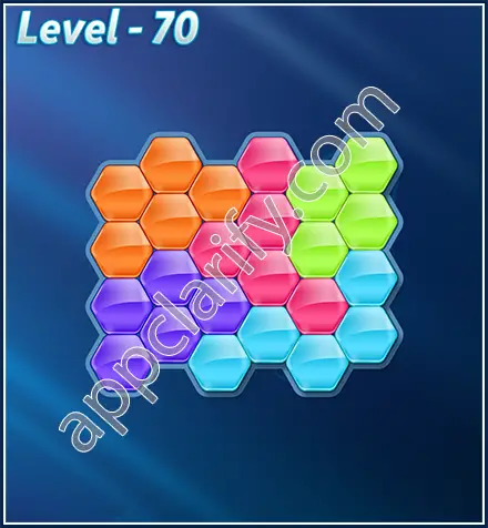 Block! Hexa Puzzle Rotate 5 Holic Level 70 Solution