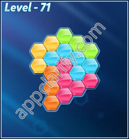 Block! Hexa Puzzle Rotate 5 Holic Level 71 Solution