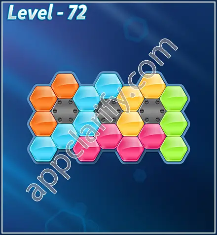 Block! Hexa Puzzle Rotate 5 Holic Level 72 Solution