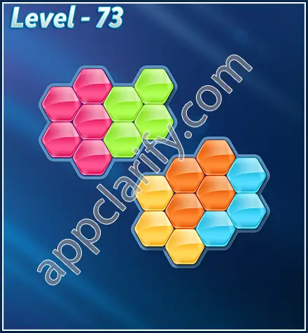 Block! Hexa Puzzle Rotate 5 Holic Level 73 Solution