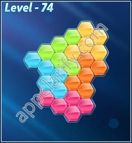 Block! Hexa Puzzle Rotate 5 Holic Level 74 Solution