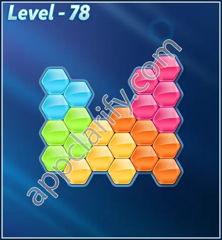 Block! Hexa Puzzle Rotate 5 Holic Level 78 Solution