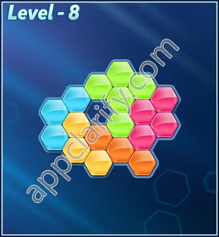 Block! Hexa Puzzle Rotate 5 Holic Level 8 Solution