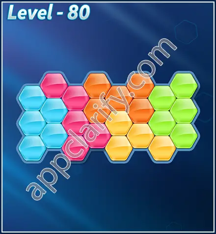 Block! Hexa Puzzle Rotate 5 Holic Level 80 Solution