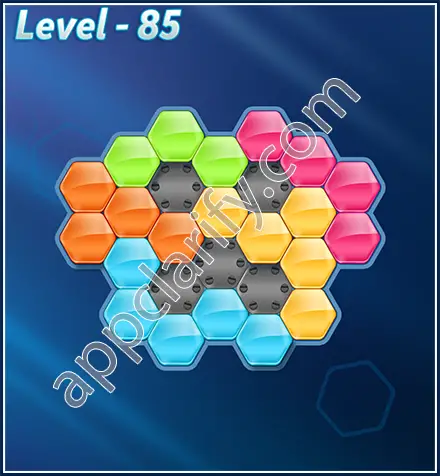 Block! Hexa Puzzle Rotate 5 Holic Level 85 Solution