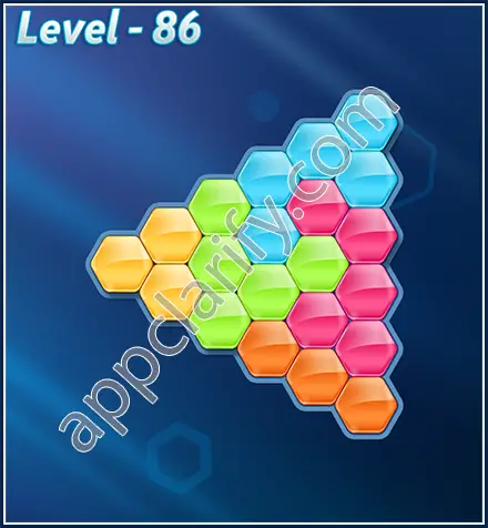 Block! Hexa Puzzle Rotate 5 Holic Level 86 Solution