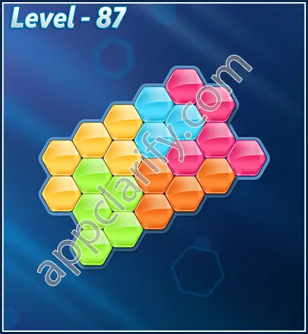 Block! Hexa Puzzle Rotate 5 Holic Level 87 Solution