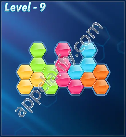 Block! Hexa Puzzle Rotate 5 Holic Level 9 Solution