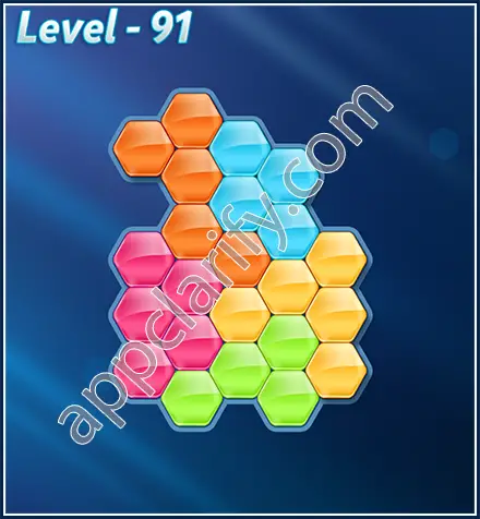 Block! Hexa Puzzle Rotate 5 Holic Level 91 Solution
