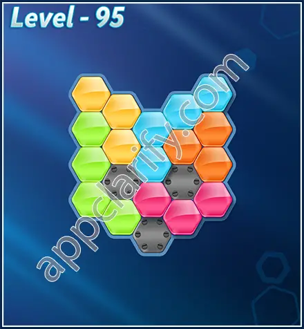 Block! Hexa Puzzle Rotate 5 Holic Level 95 Solution