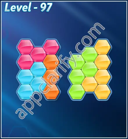 Block! Hexa Puzzle Rotate 5 Holic Level 97 Solution