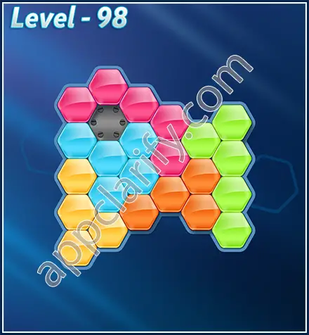 Block! Hexa Puzzle Rotate 5 Holic Level 98 Solution