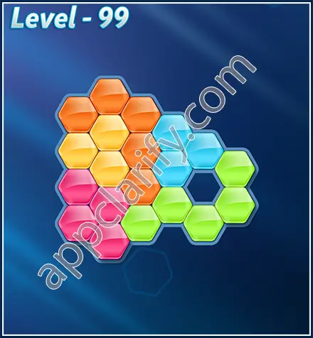 Block! Hexa Puzzle Rotate 5 Holic Level 99 Solution