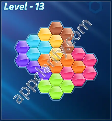 Block! Hexa Puzzle Rotate 7 Holic Level 13 Solution
