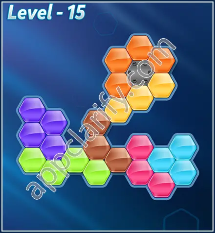 Block! Hexa Puzzle Rotate 7 Holic Level 15 Solution