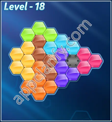 Block! Hexa Puzzle Rotate 7 Holic Level 18 Solution