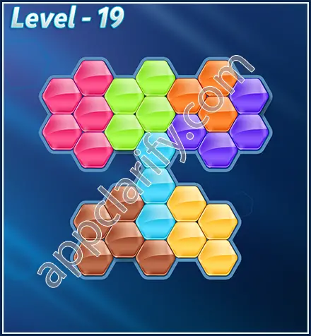 Block! Hexa Puzzle Rotate 7 Holic Level 19 Solution