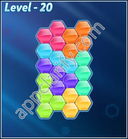 Block! Hexa Puzzle Rotate 7 Holic Level 20 Solution