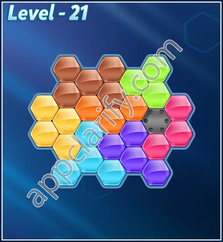 Block! Hexa Puzzle Rotate 7 Holic Level 21 Solution