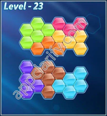 Block! Hexa Puzzle Rotate 7 Holic Level 23 Solution