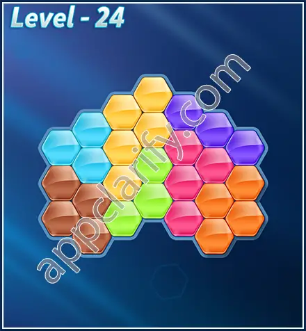 Block! Hexa Puzzle Rotate 7 Holic Level 24 Solution
